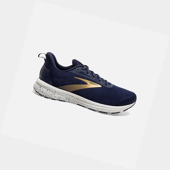 Men's Brooks Anthem 3 Road Running Shoes Navy / Grey / Gold | 5839SYPZK