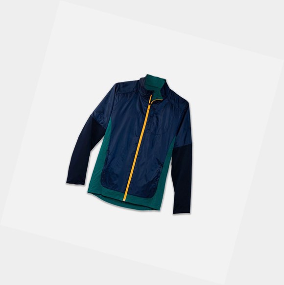 Men's Brooks Fusion Hybrid Outerwear Navy / Heather Spruce | 9803BCKHZ