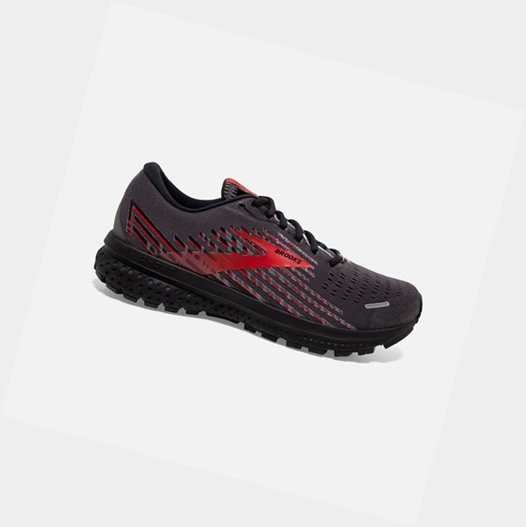 Men's Brooks Ghost 13 GTX Road Running Shoes Black / Ebony / Red | 4085WPNIH