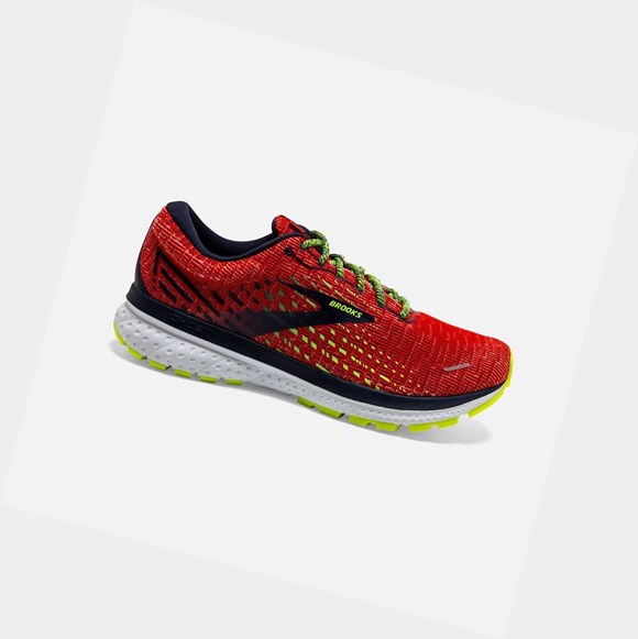 Men's Brooks Ghost 13 Road Running Shoes Tomato / Navy / Nightlife | 3217TMVSA