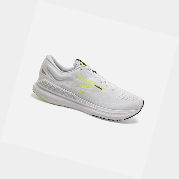 Men's Brooks Glycerin GTS 19 Road Running Shoes White / Nightlife / Black | 4983ZDLTF