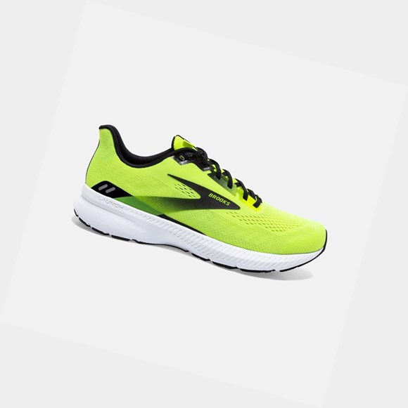 Men's Brooks Launch 8 Road Running Shoes Nightlife / Black / White | 6290FGSBX