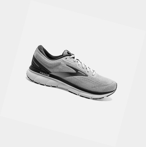 Men's Brooks Trace Road Running Shoes Alloy / Grey / Ebony | 9134VGTKB