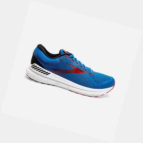 Men's Brooks Transcend 7 Road Running Shoes Mazarine / Black / Red | 5872AIOYP