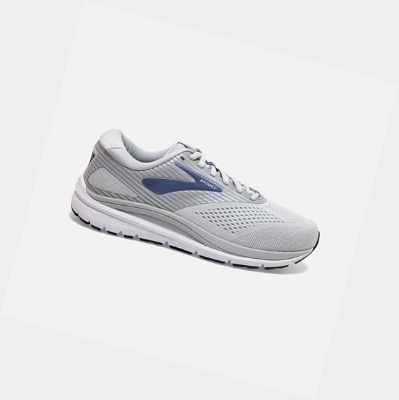 Women's Brooks Addiction 14 Road Running Shoes Oyster / Alloy / Marlin | 8243WQKAZ