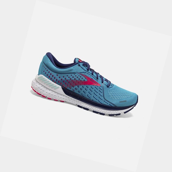 Women's Brooks Adrenaline GTS 21 Road Running Shoes Horizon / Blue Ribbon / Pink | 0753GWEAM