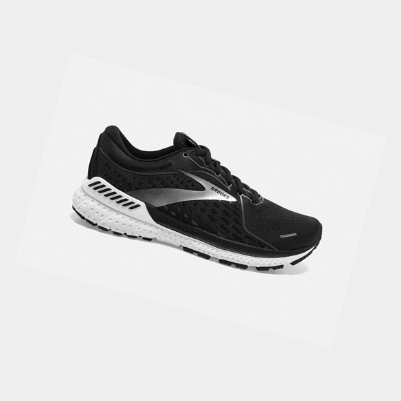 Women's Brooks Adrenaline GTS 21 Walking Shoes Black Pearl / White | 0451JFVHC