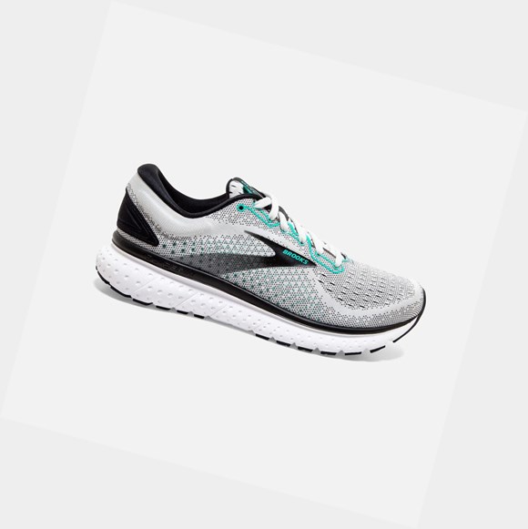 Women's Brooks Glycerin 18 Road Running Shoes Grey / Black / Atlantis | 0732QKUFI