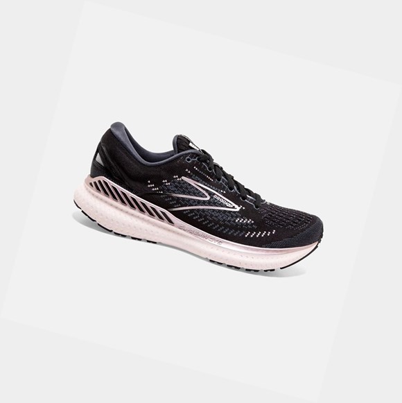 Women's Brooks Glycerin GTS 19 Road Running Shoes Black / Ombre / Metallic | 5064KRMYL