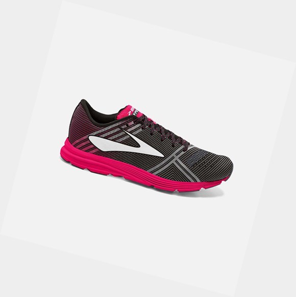 Women's Brooks Hyperion Road Running Shoes Black / Diva Pink / Diamond Yarn | 3958QIRXF