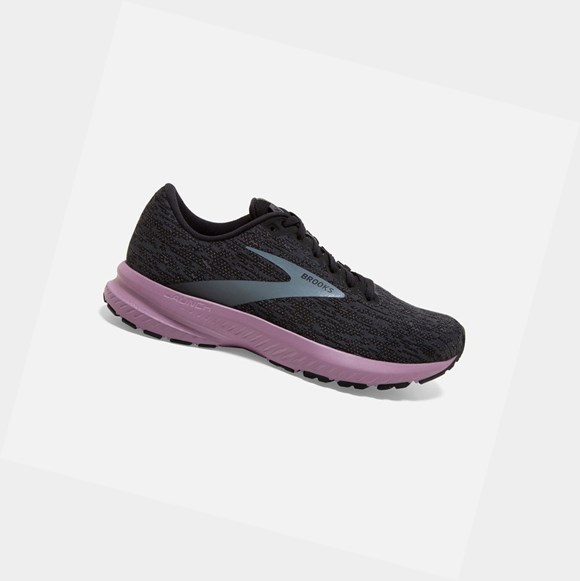 Women's Brooks Launch 7 Road Running Shoes Black / Ebony / Valerian | 3027OPYFZ