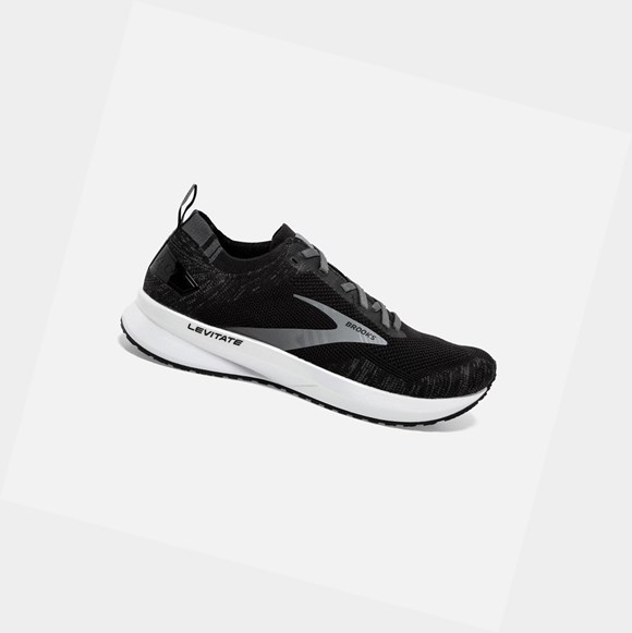 Women's Brooks Levitate 4 Road Running Shoes Black / Blackened Pearl / White | 5813KOBUZ