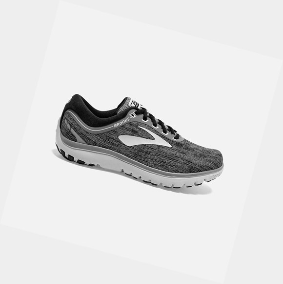 Women's Brooks PureFlow 7 Road Running Shoes Primer / Black / Oyster | 5841FOELU