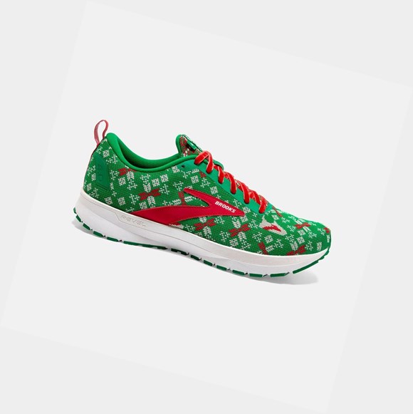 Women's Brooks Revel 4 Road Running Shoes Jolly Green / Red / Bright White | 2608YUSMQ