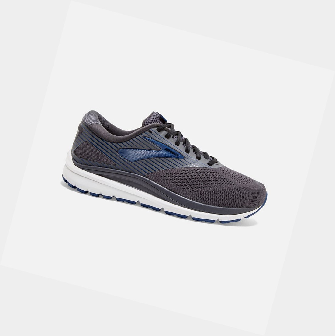 Men\'s Brooks Addiction 14 Walking Shoes Blackened Pearl / Blue / Black | 8074MTLEW