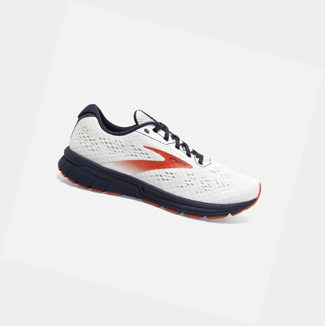 Men\'s Brooks Anthem 4 Road Running Shoes White / Navy / Red Clay | 3086QTEUL