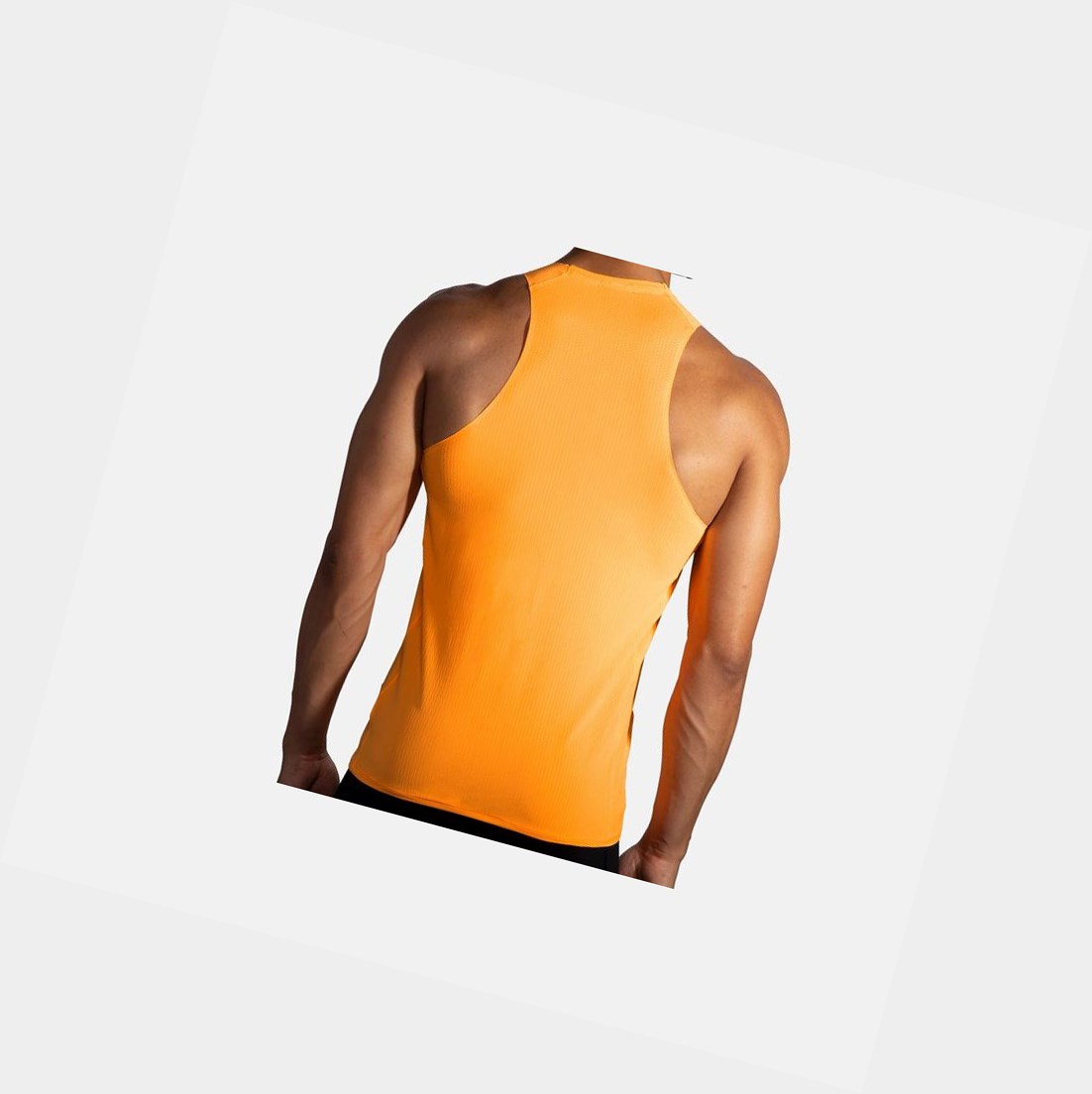 Men's Brooks Atmosphere Singlet Tops Fluoro Orange | 3027DGTPU