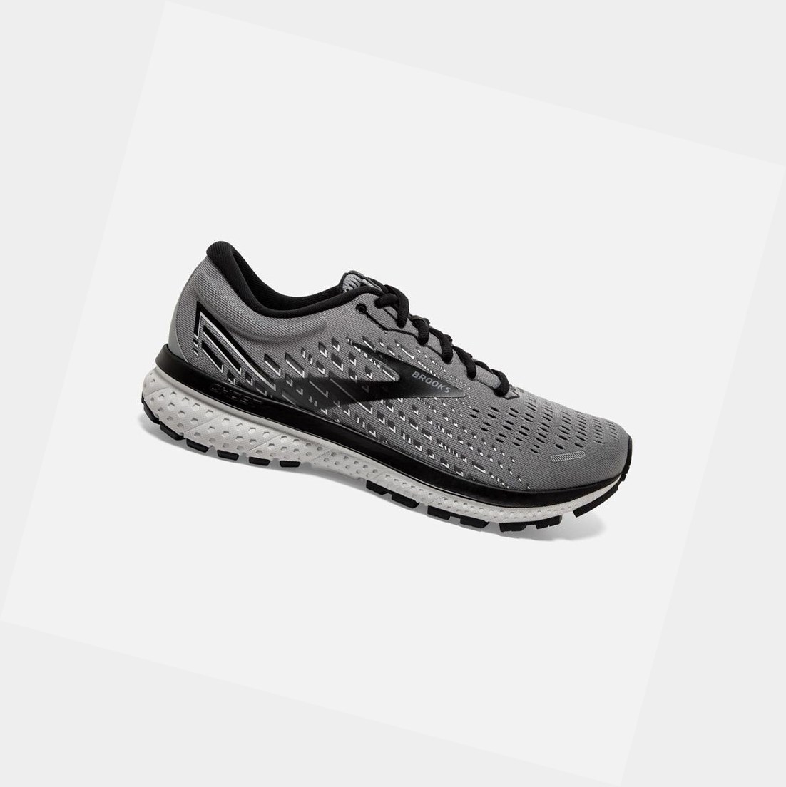 Men\'s Brooks Ghost 13 Road Running Shoes Primer Grey / Pearl / Black | 3189QTKOY