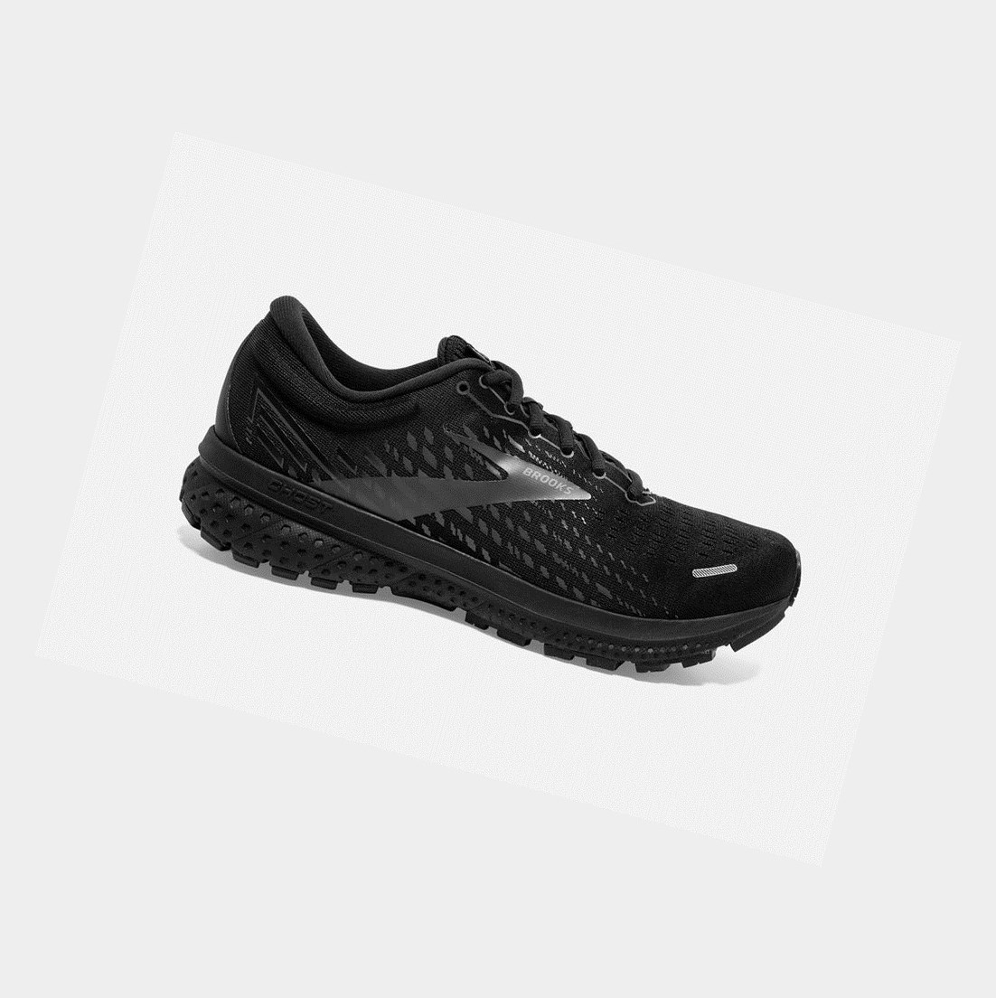 Men\'s Brooks Ghost 13 Road Running Shoes Black / Black | 5132EOUDW