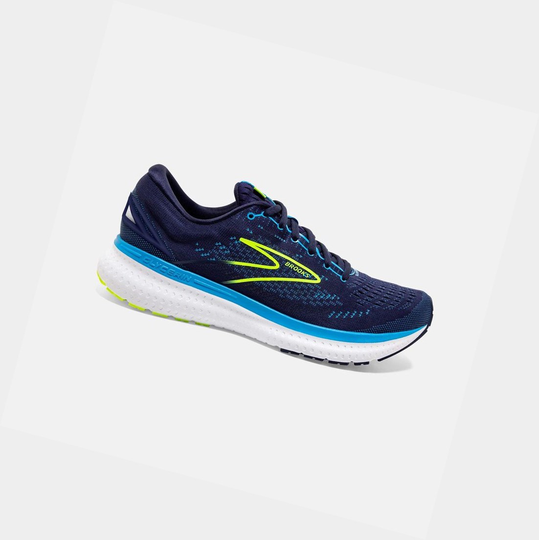 Men\'s Brooks Glycerin 19 Road Running Shoes Navy / Blue / Nightlife | 6874BGFJE