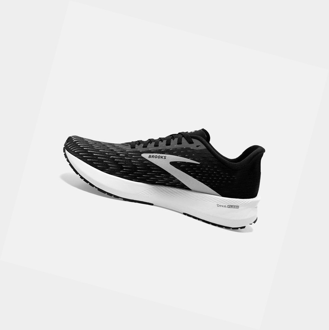 Men's Brooks Hyperion Tempo Road Running Shoes Black / Silver / White | 2471YLROH