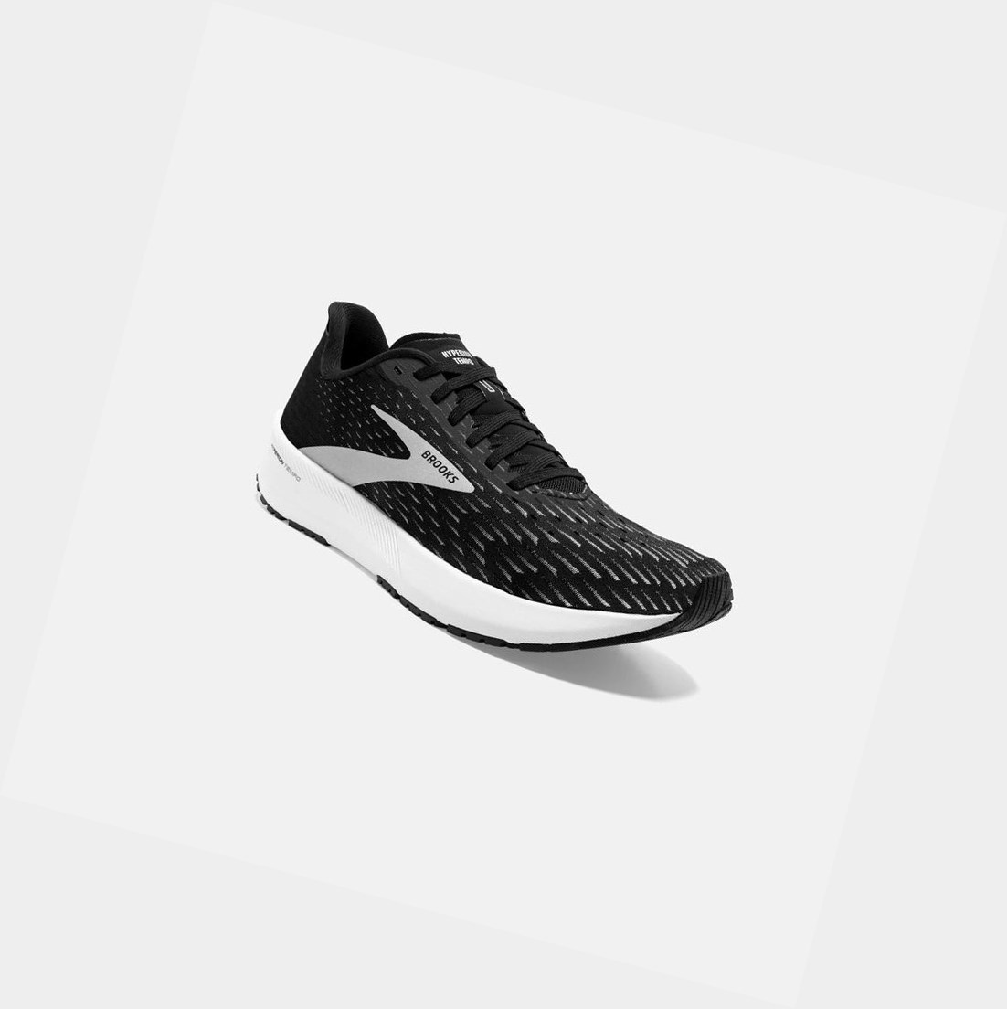 Men's Brooks Hyperion Tempo Trainers Black / Silver / White | 4396VTQRG