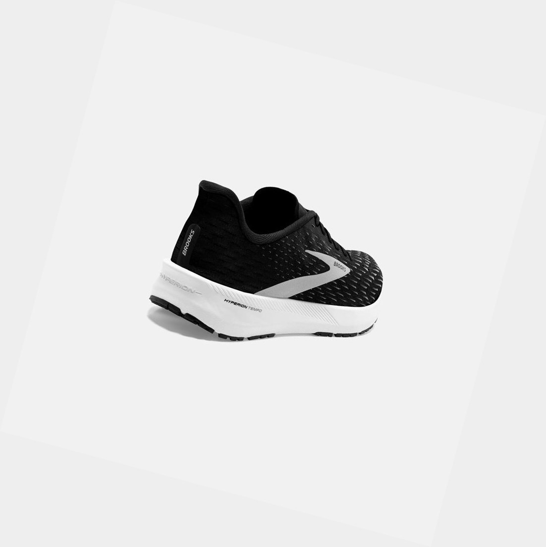 Men's Brooks Hyperion Tempo Trainers Black / Silver / White | 4396VTQRG