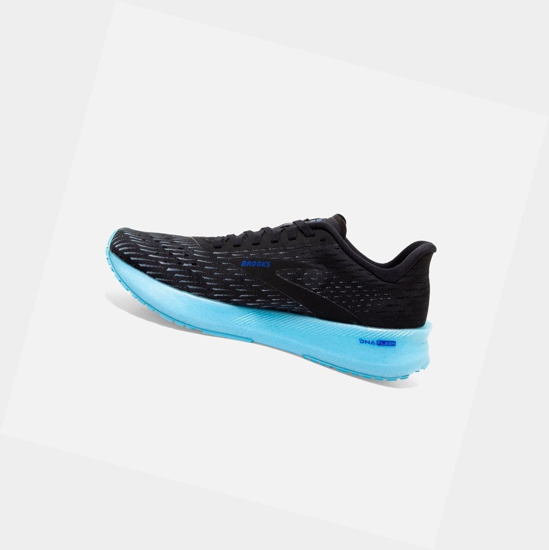 Men's Brooks Hyperion Tempo Trainers Black / Iced Aqua / Blue | 6729NMPGC