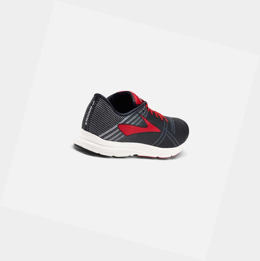 Men's Brooks Hyperion Trainers Black / White / Toreador | 0658MOTWV