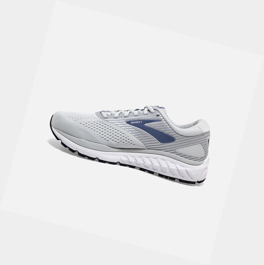 Women's Brooks Addiction 14 Road Running Shoes Oyster / Alloy / Marlin | 8243WQKAZ