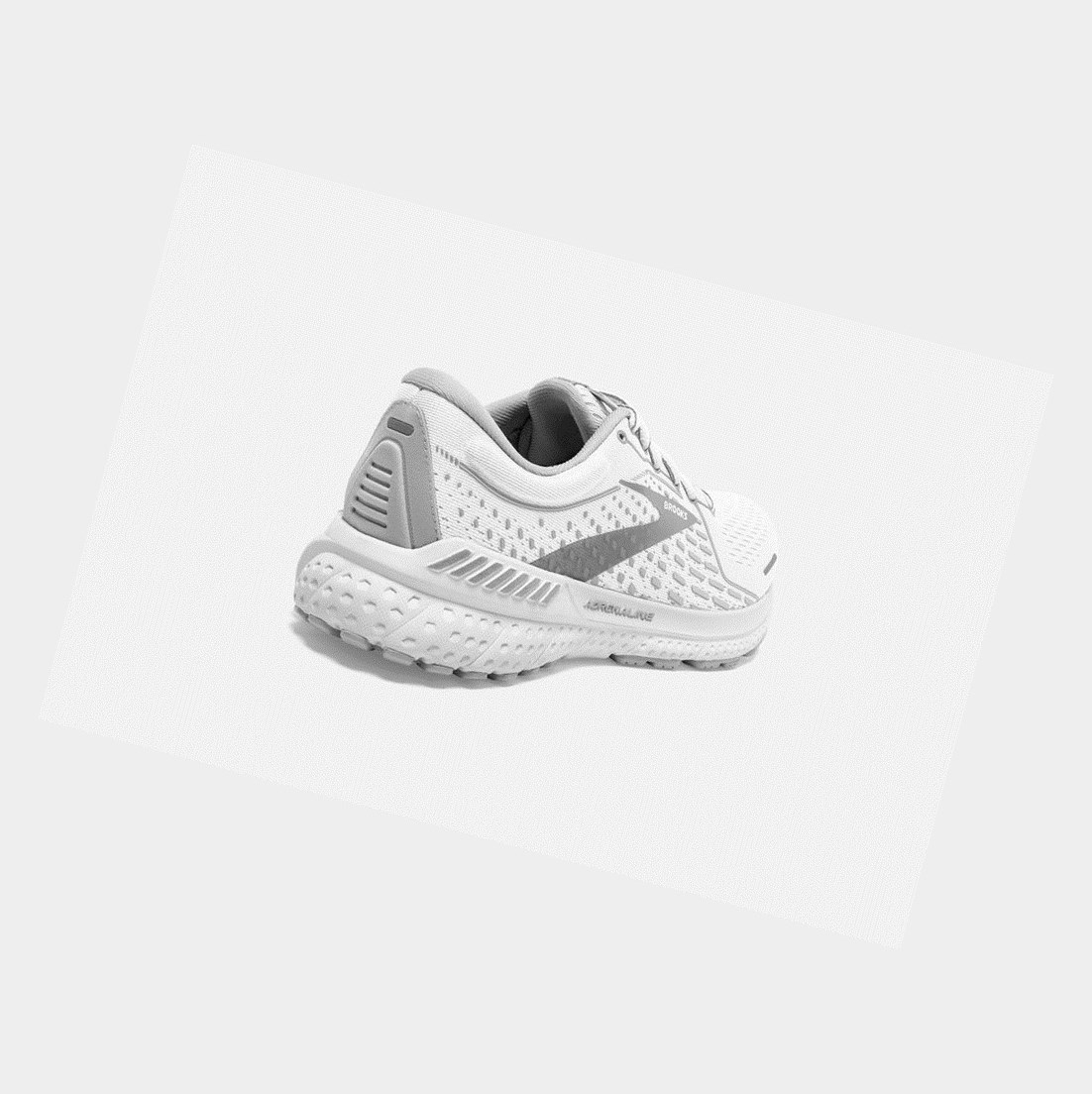 Women's Brooks Adrenaline GTS 21 Walking Shoes White / Grey / Silver | 3417AQDUX