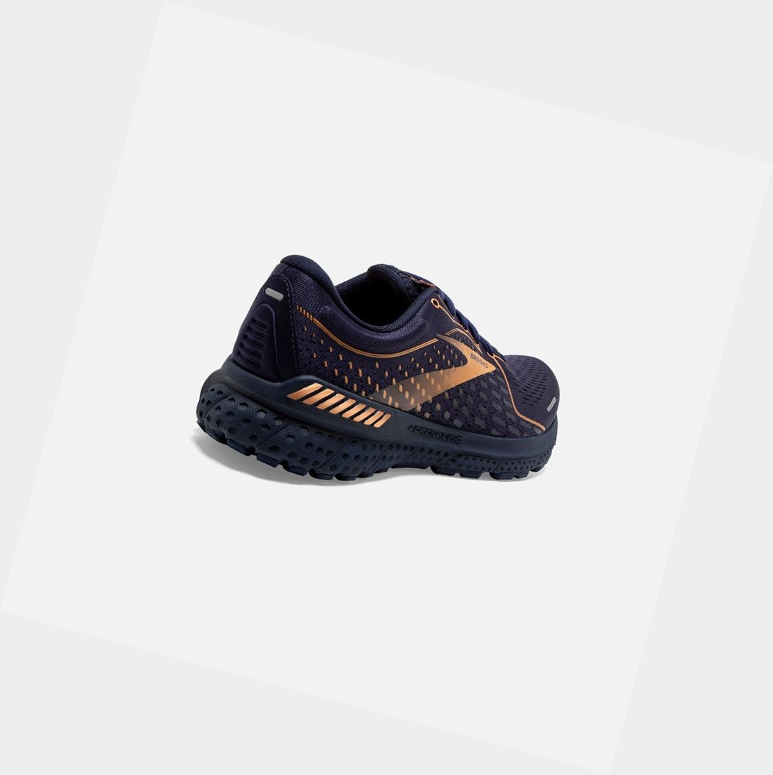 Women's Brooks Adrenaline GTS 21 Walking Shoes Navy / Black / Copper | 3452MPKQS