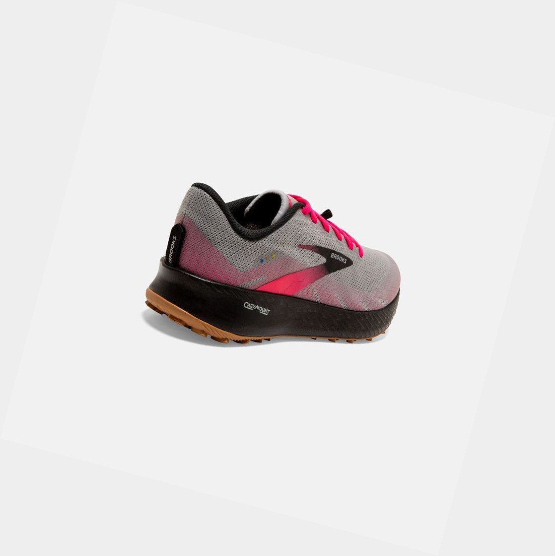 Women's Brooks Catamount Trail Shoes Alloy / Pink / Black | 3560ZEKRM