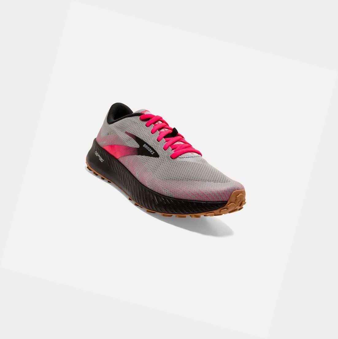 Women's Brooks Catamount Trail Shoes Alloy / Pink / Black | 3560ZEKRM