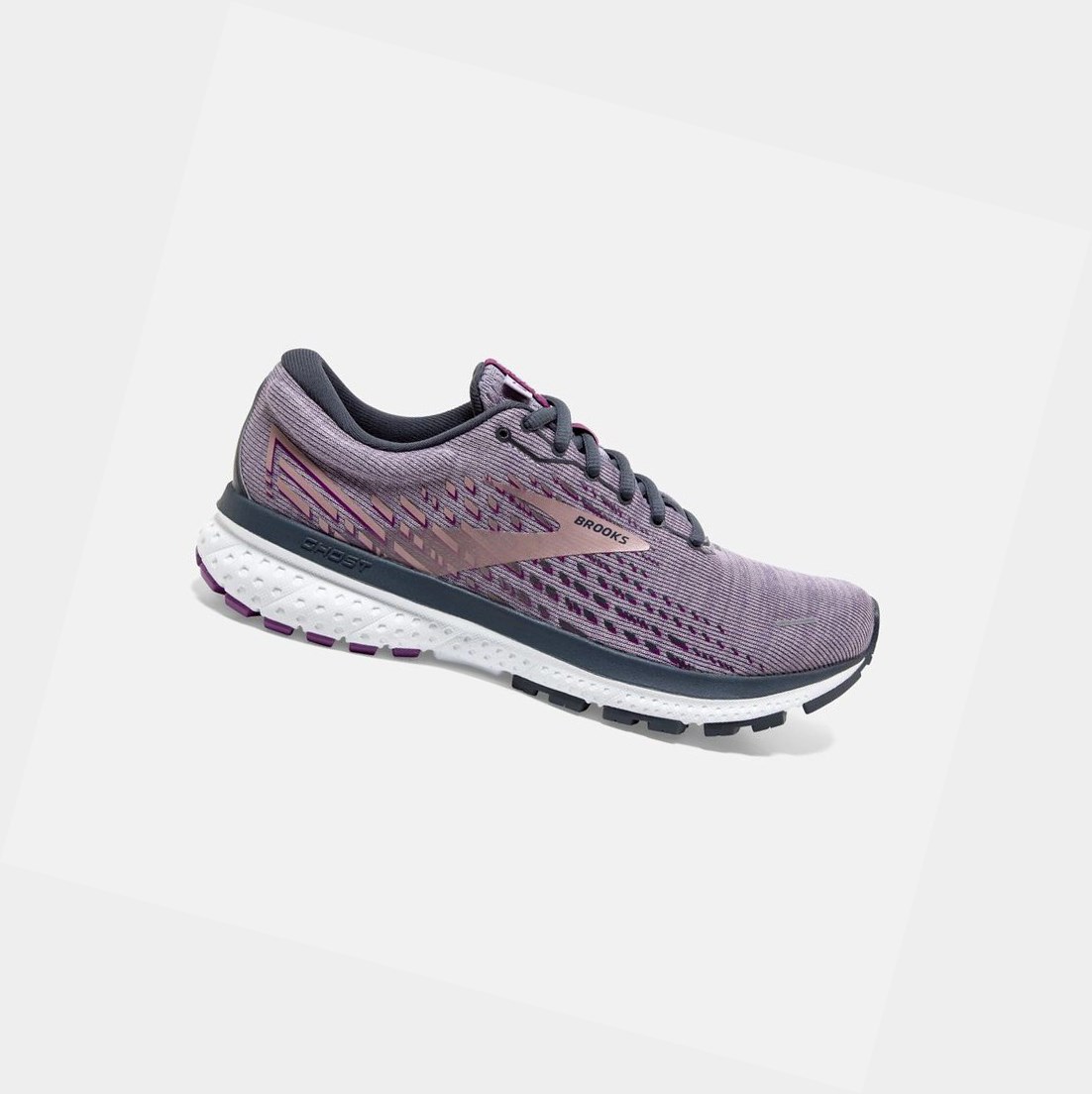 Women\'s Brooks Ghost 13 Road Running Shoes Lavender / Ombre / Metallic | 6940VQXIG