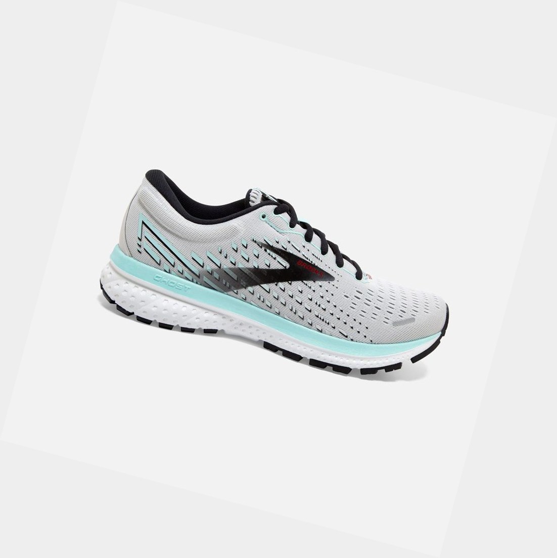 Women\'s Brooks Ghost 13 Road Running Shoes Grey / Fair Aqua / Black | 7510NAZBJ