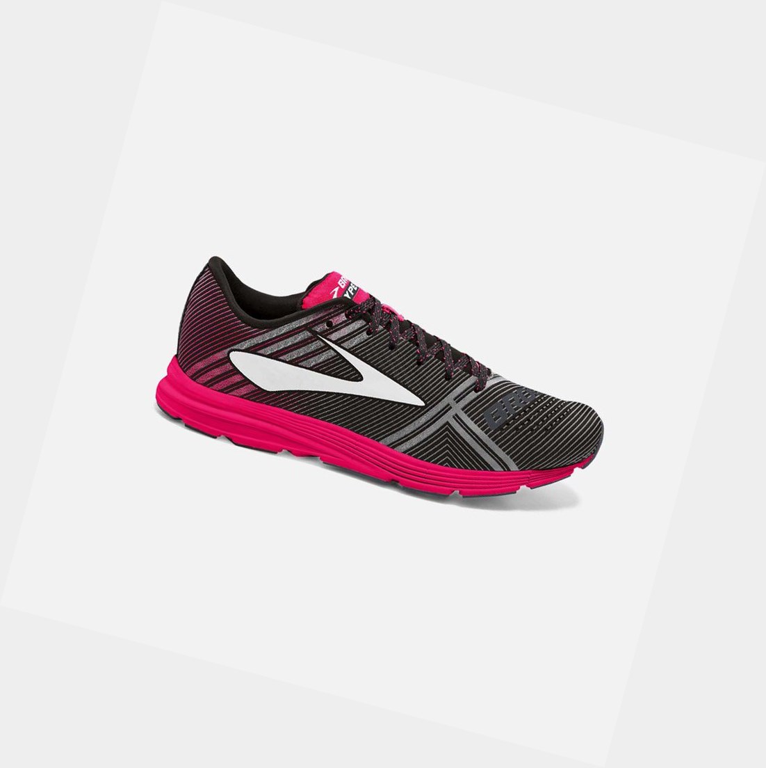 Women\'s Brooks Hyperion Road Running Shoes Black / Diva Pink / Diamond Yarn | 3958QIRXF