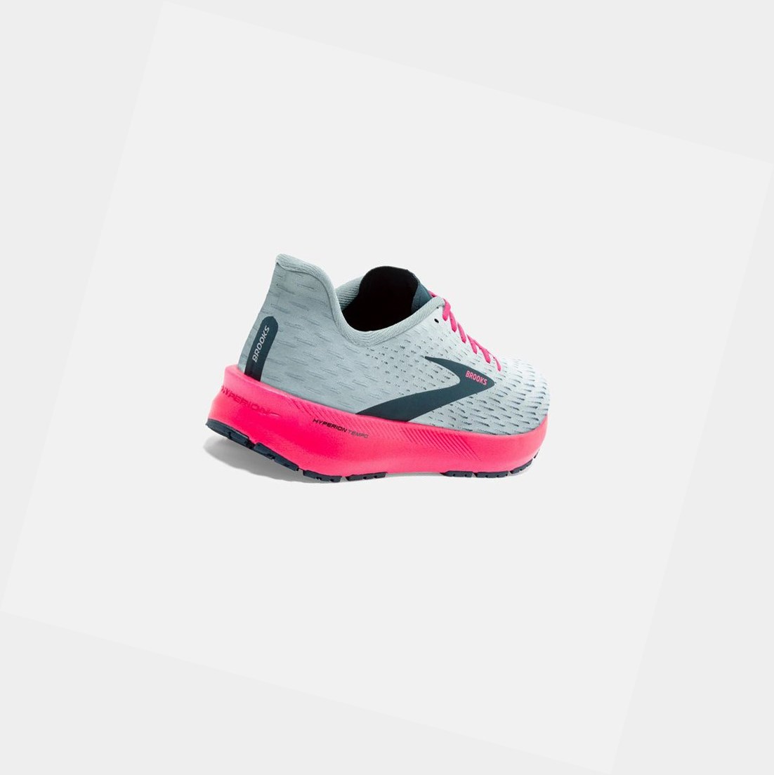 Women's Brooks Hyperion Tempo Trainers Ice Flow / Navy / Pink | 8340NZUWH