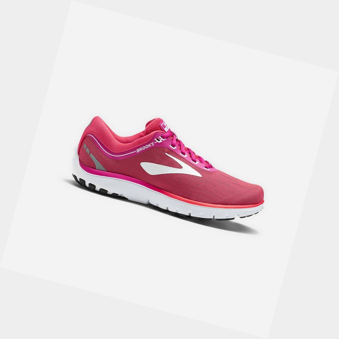 Women\'s Brooks PureFlow 7 Road Running Shoes Pink / Pink / White | 3764BWONG