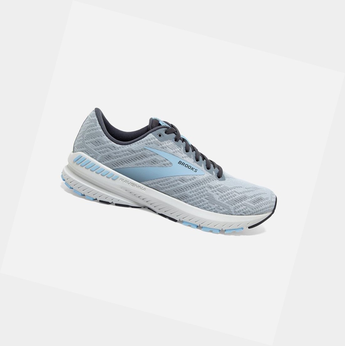 Women\'s Brooks Ravenna 11 Road Running Shoes Light Blue / Alloy / Grey | 5980JSIBA